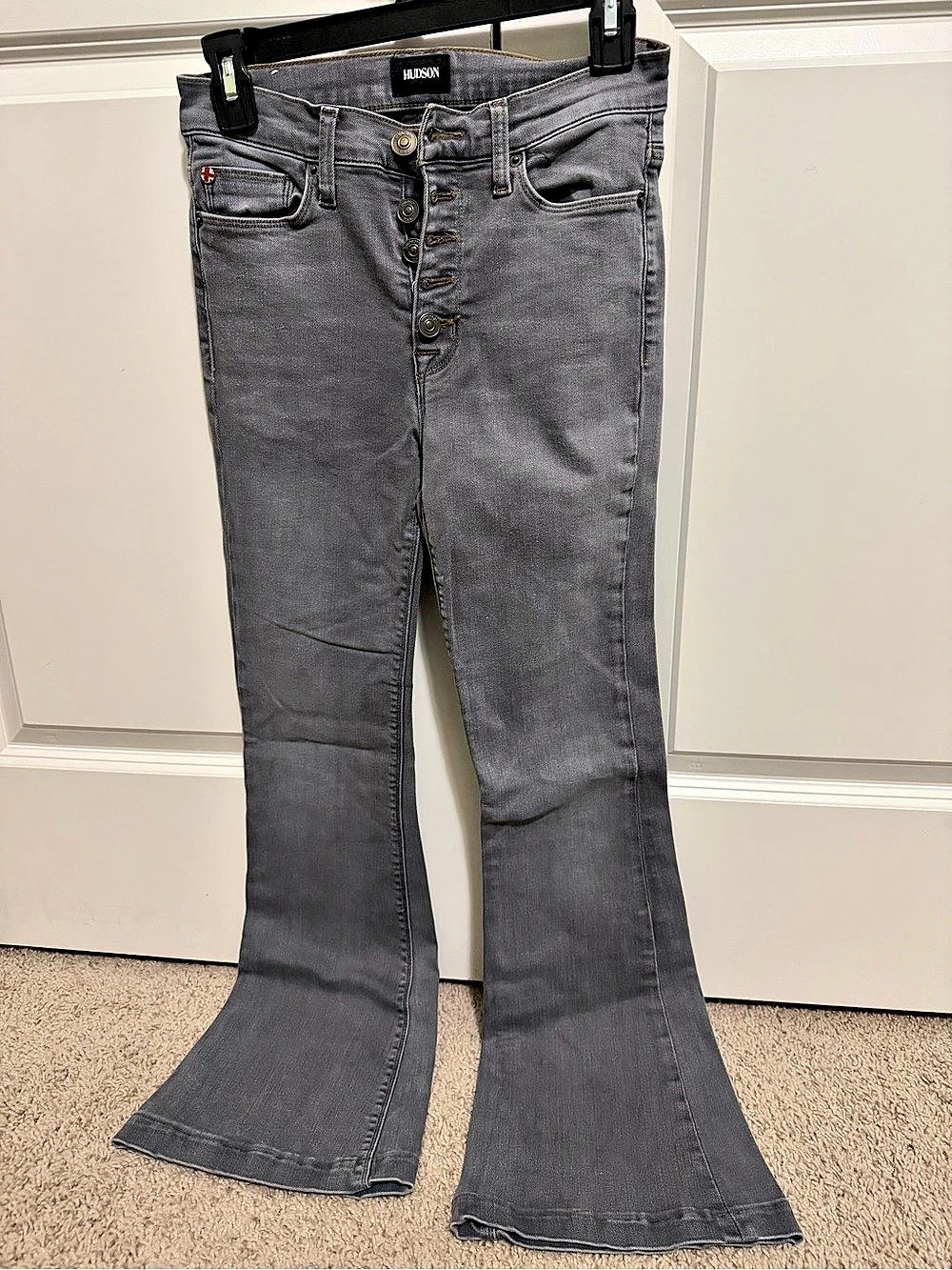 Hudson Jodi high waist Gray Flare Jeans Like New